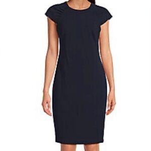 Calvin Klein Raglan Sleeve Sheath Mini Dress (Indigo)